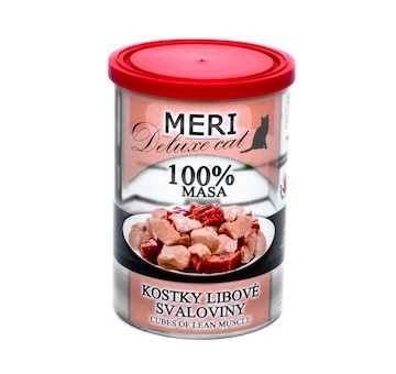 MERI Deluxe Cat kostky libové svaloviny, konzerva 400 g