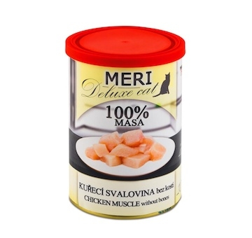 MERI Deluxe Cat kuřecí svalovina bez kosti, konzerva 400 g