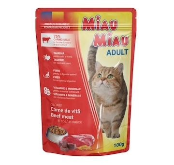 Miau Miau Cat hovězí, kapsa 100 g