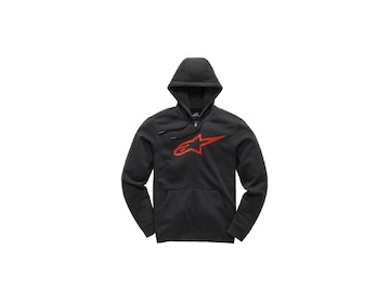 mikina AGELESS II FLEECE, ALPINESTARS (černá/červená, vel. M)