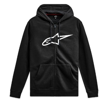 mikina AGELESS ZIP HOODIE 3, ALPINESTARS (černá/bílá, vel. 2XL)