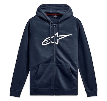 mikina AGELESS ZIP HOODIE 3, ALPINESTARS (modrá/bílá, vel. M)