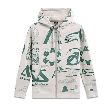 mikina DETERMINANT HOODIE, ALPINESTARS (bílá offwhite, vel. S)