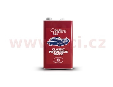 MILLERS OILS Classic Pistoneeze 20W50, motorový minerální olej (v plechovém retro obalu) 5 l