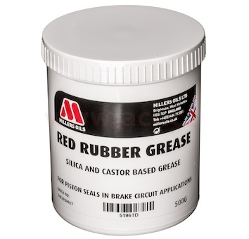 MILLERS Red Rubber Grease 500 g, vazelína na rostliné bázi pro kontakt s gumou