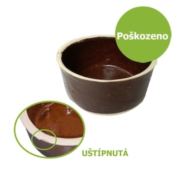 Miska keramická 0,5 l - Uštípnutá - SLEVA 15 %