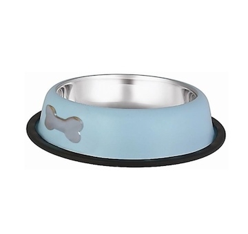 Miska nerez stabilní znak kosti světle modrá 0,2 l