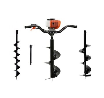 Motorový zemní vrták dvouosobový 1,4kW, 3 vrtáky, nástavec 50cm JOHN GARDENER