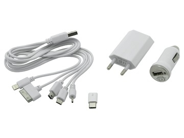 Nabíječka telefonu 230/12V 2,1A (Iphone, miniUSB, microUSB, USB-C)