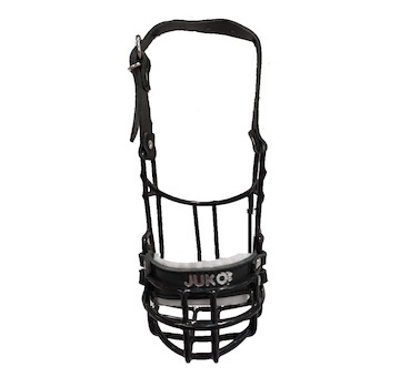 Náhubek černý/kůže knírač malý - pes