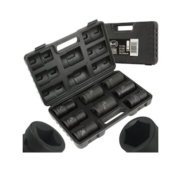 Nástrčné rázové hlavice 3/4", 17-32mm, sada 8ks BJC
