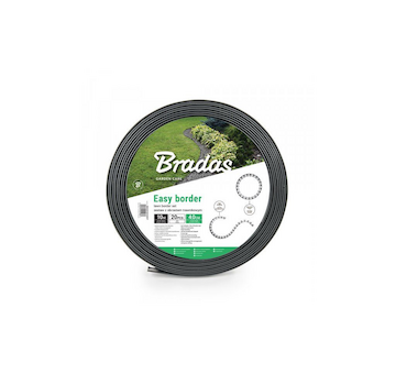 Obruba záhonů, šedá 10m x 40mm EASY BORDER BRADAS