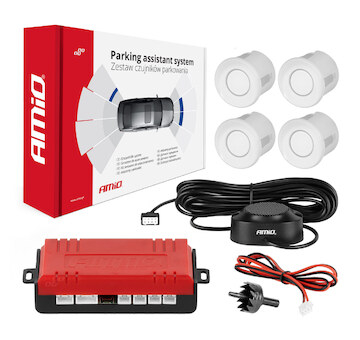 Parkovací asistent Buzzer 4 senzory bílé