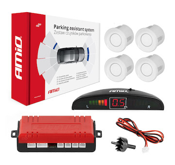 Parkovací asistent LED 4 senzory bílé