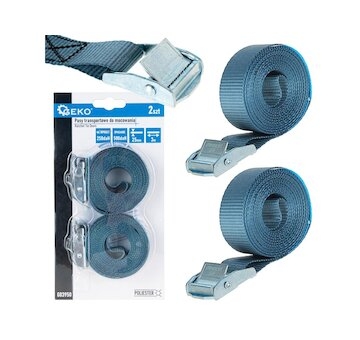 Pás upínací 25 mm × 3 m, 250 kg, sada 2 ks - GEKO
