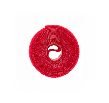 Páska na suchý zip 12 mm × 2 m, multifunkční, červená - BRADAS