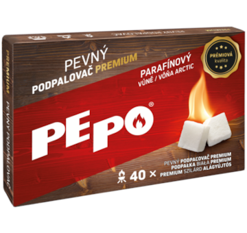 PE-PO premium pevný podpalovač 40 podpalů