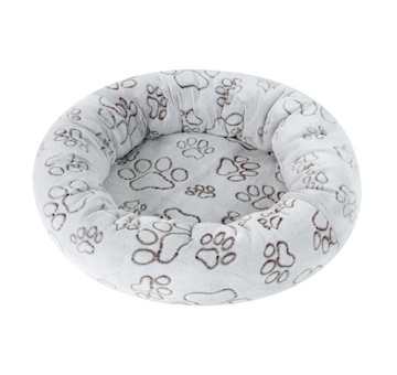 Pelíšek Amélie de Luxe 60 cm šedý s tlapkami