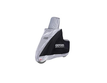 plachta na motorku Aquatex Highscreen Scooter provedení pro vysoké plexi, OXFORD (černá/stříbrná, uni velikost)
