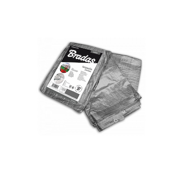 Plachta zakrývací, zesílená 4x5m, 120g/m² SILVER