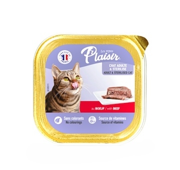 Plaisir Cat hovězí, vanička 100 g 