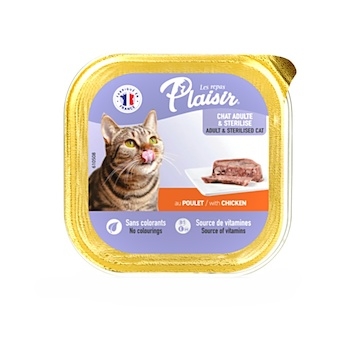 Plaisir Cat kuřecí, vanička 100 g 