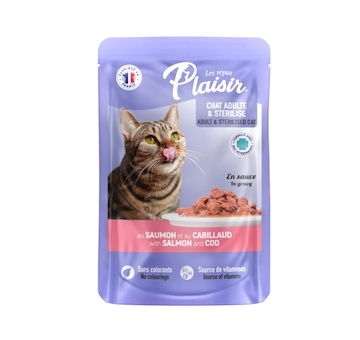 Plaisir Cat losos & treska, kapsička 100 g 