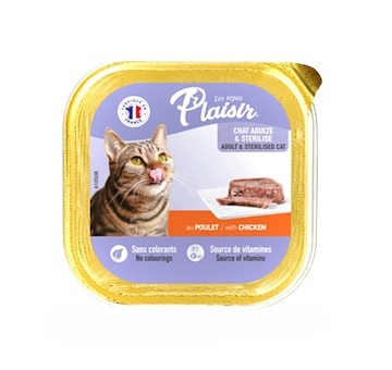 Plaisir Dog kuřecí, vanička 300 g 