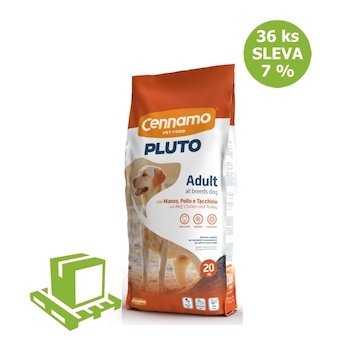 PLUTO Dog Adult 20 kg (paleta 36 ks) SLEVA 7 %