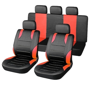 Potahy sedadel sada 9ks SPORT červené AIRBAG