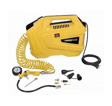 POWX1706 Kompresor 1100W + 11 ks přísl. bezolejový POWERPLUS