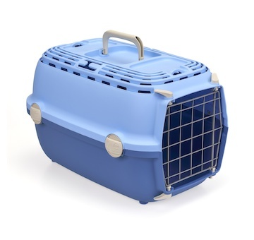 Přepravka Horizon kovová dvířka, pastelově modrá