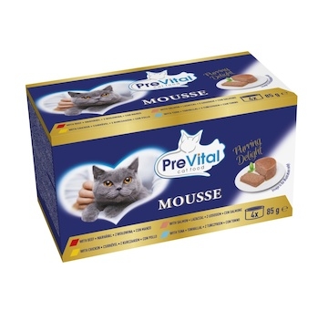 PreVital kočka ryby a maso, konzerva 85 g (4 pack)