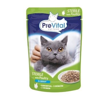 PreVital kočka sterile drůbeží v omáčce, kapsa 100 g