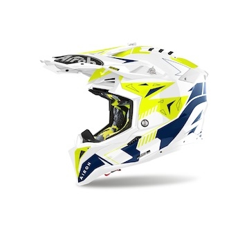 přilba AVIATOR 3.0 Spin, AIROH (žlutá/modrá, vel. M) 2023