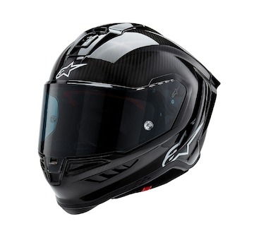 přilba SUPERTECH R-10 SOLID, ALPINESTARS (lesklý karbon/matný karbon, vel. S)