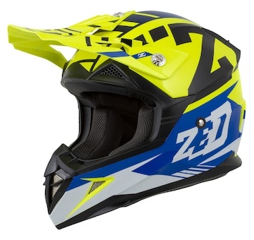 přilba X1.9D TARGA, ZED, dětská (žlutá fluo/modrá/černá/bílá, vel. S)