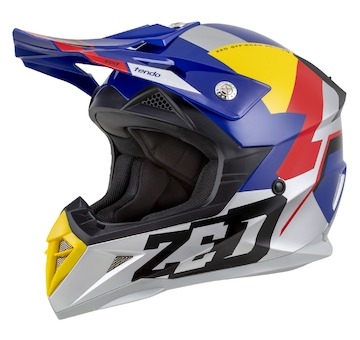 přilba X1.9D TENDO, ZED, dětská (modrá perleť/červená/žlutá/stříbrná, vel. S)