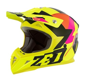 přilba X1.9D TENDO, ZED, dětská (žlutá fluo/růžová/oranžová/černá, vel. S)