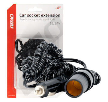 Prodloužení zásuvky autozapalovače 12V 24V 300cm AMIO-03805