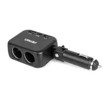 Prodlužovací zásuvka 2x USB-A 1x USB-C 12V 24V 100W 180° AMIO-04357
