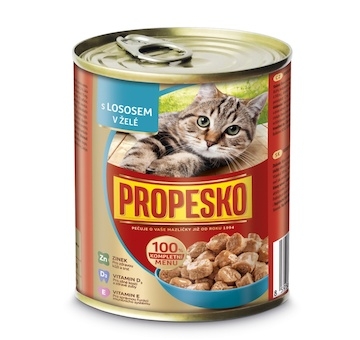 PROPESKO Cat losos v želé, kousky 830 g