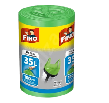 Pytle na odpad FINO 35l, 100ks, zatahovací, s uchy, color (8571050009)