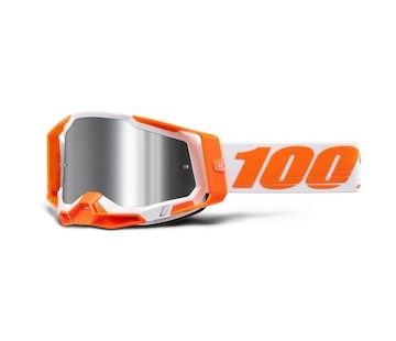 RACECRAFT 2, 100% brýle ORANGE, stříbrné plexi