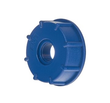 Redukce pro IBC kontejner, vnitřní závit S60×6/vnitřní závit pro kohoutek 1/2" - GEKO