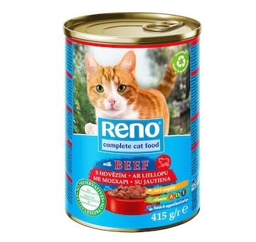 RENO Cat hovězí, kousky 415 g