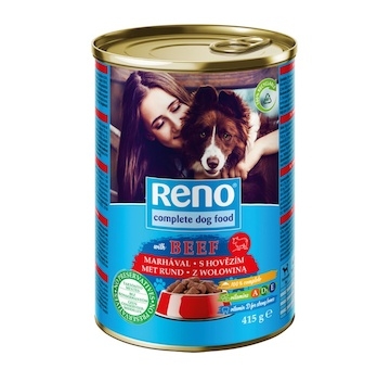 RENO Dog hovězí, kousky 415 g
