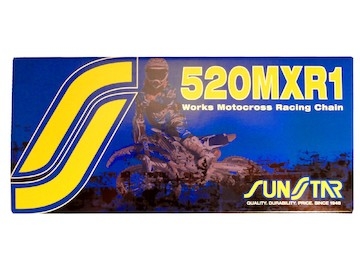 řetěz 520MXR1, SUNSTAR (bezkroužek, barva zlatá, 108 článků)