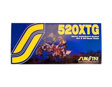 řetěz 520XTG, SUNSTAR (x-kroužek, barva zlatá, 126 článků)