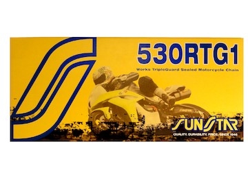 řetěz 530RTG1, SUNSTAR (x-kroužek, barva zlatá, 106 článků)
